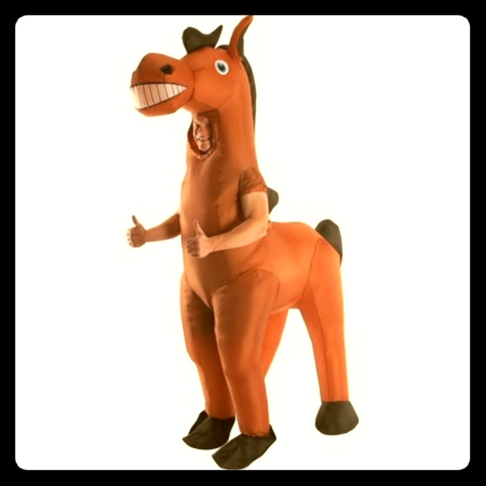 Inflatable horse costume